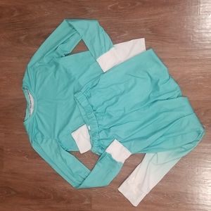 (S) Exclusive Matching Lounge PJ Set Color Ombre Lightweight Comfy Movienight